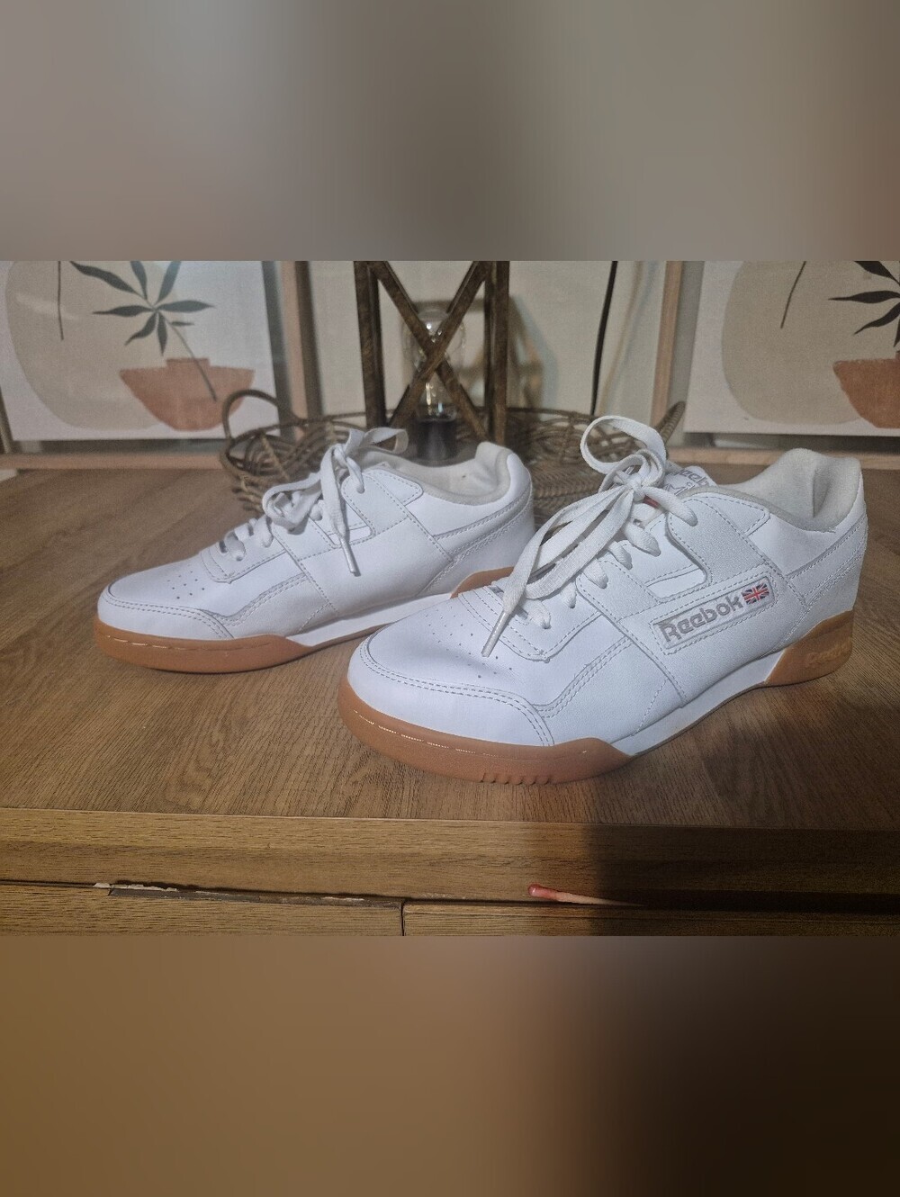 Reebok White Sneakers with Gum Sole
